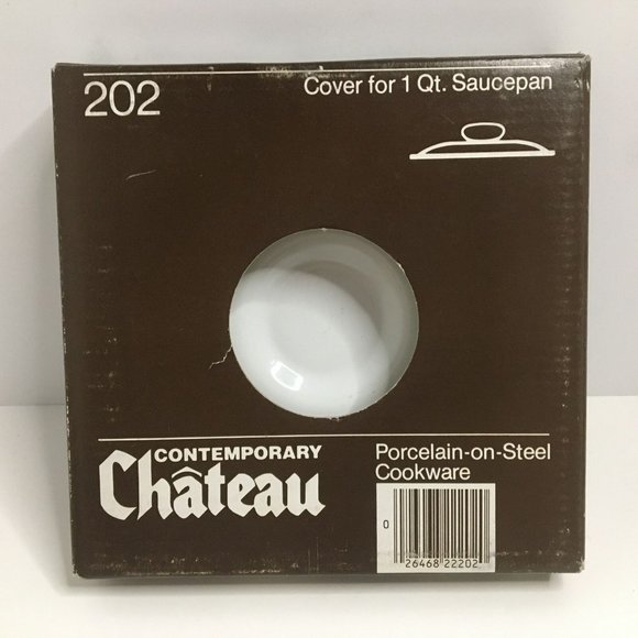 Vtg Sanko Ware Japan Contemporary Chateau Porcelain On Steel 1 Qt Saucepan Lid - Picture 6 of 6